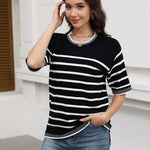 Zeagoo Womens Short Sleeve Sweaters Tops