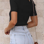 Zeagoo Women's Short Sleeve Basic Slim Fit Tops