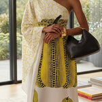 Long Sleeves Loose Asymmetric Printed One-Shoulder Maxi Dresses