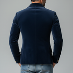 Men's Matte Velvet Lapel Double-Breasted Jacket
