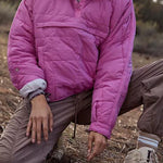 Solid Color Hooded Padded Foldable Padded Pullover Pocket Long Sleeve Jacket