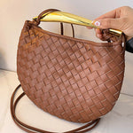 Geometric Shiny Woven Crossbody Bags Handbags