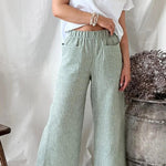 Cotton and Linen Loose Fashionable Casual Straight Pants for Women