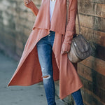 Fireside Pocketed Oversized Drape Neckline Knit Cardigan