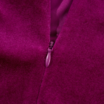 Pitaya Pink Velvet Mock Neck Ruched Long Sleeve Bodycon Dress
