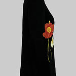 Short Sleeves Skinny Floral Printed Split-Joint Round-Neck T-Shirts