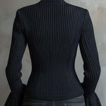 Midnight Sparkle Ribbed Knit Jacket