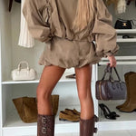 Fashion Style High Rise Elastic Waist Pocketed Bloomer Shorts