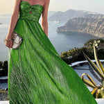 Shimmer Please Off Shoulder Maxi Party Dress
