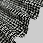 Long Sleeves Loose Asymmetric Houndstooth Plaid Stand Collar Jackets Outerwear