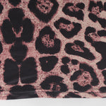 Bodycon Long Sleeves Leopard Printed Round-Neck Maxi Dresses