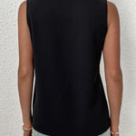 Loose Sleeveless Split-Joint V-Neck Blouses Vest Top