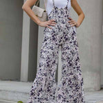 Loose Ladies Thin Printed Wide Leg Casual Pants