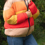 Morning Sun Color Block Puffer Jacket
