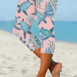 🔥Buy 3 Get 10% Off🔥Women's Hawaiian Turtle Print Resort Casual Leggings