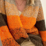 Seasonal Treats Mixed Colours Ballnoon Sleeve Loose Cardigan