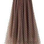 Polka dot high waist gauze skirt princess dress