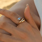 Jessica Druppel Ring Goud-Zilver