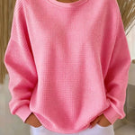Elora | Textured Pink Sweater