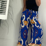 Queen of Hearts Printed Pocketed Drawstring Elastic Waist Pants