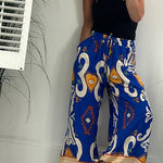Queen of Hearts Printed Pocketed Drawstring Elastic Waist Pants