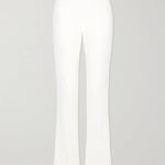 High-Low Wrap Falbala Solid Color V-Neck Shirts Tops&Pants Two Pieces Set