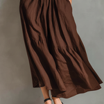 Women's Minimalist Linen-blend Maxi Dress With Wide Straps