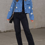 Bead Detail Denim Jacket