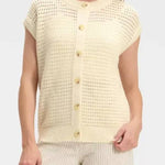 Women's Pointelle Sweater Vest