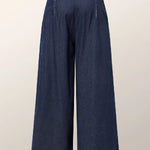 High Waisted Loose Pleated Split-Joint Jean Pants Bottoms