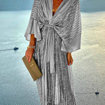 Dreamy Evenings Retro Court Style Kimono Party Maxi Dress