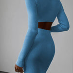 High -collar Irregular Short Top Skirt Two -piece Suit