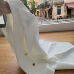 Irregularity Long Sleeves Asymmetric Buttoned Double-Breasted Solid Color Split-Joint Peaked Collar Blazer Mini Dresses