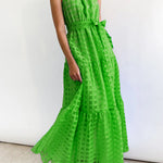 Loose Sleeveless Plaid Ribbed Stand Collar Maxi Dresses