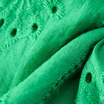 Loose Puff Sleeves Jacquard Solid Color Square-Neck Mini Dresses