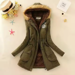 Therelle™ - Autumn/Winter Jacket with Hood, Embroidery, and Figure-Hugging Fit