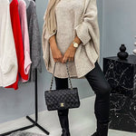 Batwing Sleeves Cozy Overisized Pullover Sweater
