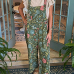 Women's Loose Floral Print Cotton Jumpsuit
