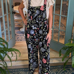 Women's Loose Floral Print Cotton Jumpsuit