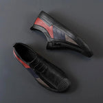Lorenzo Panelled Leather Slip-Ons
