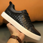 Enrique Woven Leather Sneakers