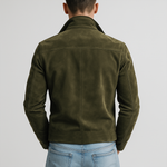 Men's Classic Casual Lapel Suede Double Breasted Jacket