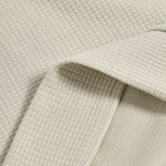 Men's solid color textured Puff Grid casual round neck sweatshirt and casual pants set