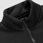 Men's stand collar zipper letter print fleece sweatshirt