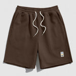 Men's geometric retro lapel polo casual shorts set
