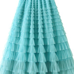Be Your Own City Queen Tiered Elastic Waist Tulle Maxi Skirt