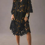 I Belong Here Floral Eyelet Lace Cover Up Beach Midi Dress
