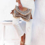 High-Waisted Frayed Hem Straight-Leg Cropped Jeans