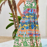 Women's Halter Neck Floral Print Vacation Dress