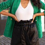 Oversized Contrast Stitch Jacket